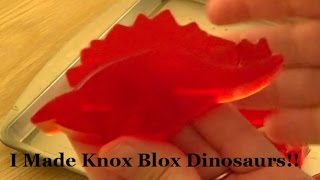 How To Make Dinosaur Jello Knox Blocks Easy Fun Recipe [upl. by Eilis]