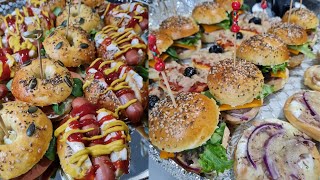 4 Assortiments de canapés  Apéritifs réalisés AVEC UNE SEULE PÂTE🌭🍔🥯🍕RECETTE Avec ou Sans THERMOMIX [upl. by Ecire]