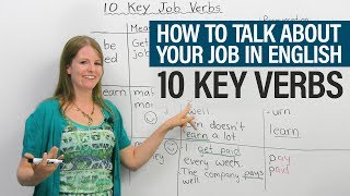 How to talk about your job in English 10 Key Verbs [upl. by Maxi]