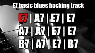 E7 Basic blues backing track  106 BPM [upl. by Thursby729]