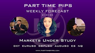 Part Time Pips Weekly Forecast 21  01  24 [upl. by Akeim236]