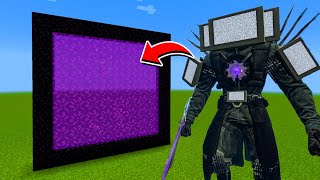 How to Make A Portal To The Titan Tv Man Upgraded Dimension in Minecraft [upl. by Sipple57]