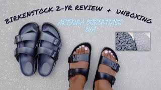 REVIEW BIRKENSTOCK ARIZONA ESSENTIALS EVA BLACK  UNBOXING  LEMOMLIFE™ [upl. by Etyak]