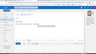 HOW TO ADD HYPERLINK TO OUTLOOK EMAIL MESSAGES [upl. by Ennayelhsa]