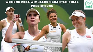 Womens Tennis  2024 Wimbledon QuarterFinals PREVIEW amp PREDICTION  Ft Rybakina Sun amp more 🎾🏆 [upl. by Dickerson]