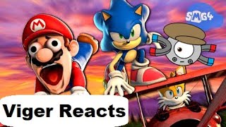 Viger Reacts to SMG4s quotIf Mario Was In Sonic Movie 2quot [upl. by Ednalrym498]