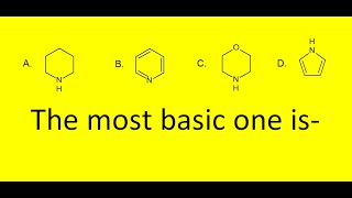 piperidinepyridinemorpholinepyrole  Which one shows maximum basicity [upl. by Junko]