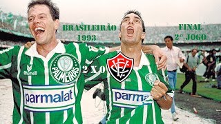 Palmeiras 2 x 0 Vitória  Campeonato Brasileiro 19932ª Final  Gols [upl. by Reivazx674]