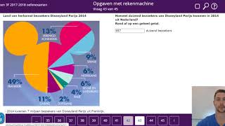 Examentraining Rekenen 3F 1718 Deel 8 vraag 42 tm 45 [upl. by Kimon]