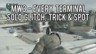 MW3 EVERY Terminal Glitch Tricks Spots amp Survival Mode Glitch  SOLO [upl. by Kathie]