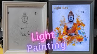 DIY Light Painting  LED Photo Frame  DIY photo frame  DIY LED light Box Frame for home decor [upl. by Foskett]