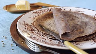 Recette  Crêpes sans gluten au sarrasin [upl. by Benildis]