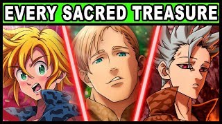 All 7 Sacred Treasures and Their Powers Explained Seven Deadly Sins  Nanatsu no Taizai [upl. by Assirahs962]