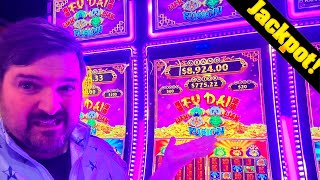 First To Youtube Fu Dai Lian Lian Fusion Slot Machine Epic JACKPOT Hand Pay [upl. by Anelrac316]