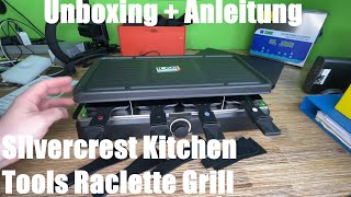 Silvercrest Kitchen Tools Raclette Grill »SRGS 1400 D4« Lidl Unboxing und Anleitung [upl. by Chong]