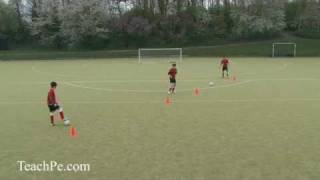 Soccer Drills  Passing 9  Call to Meet the Ball [upl. by Boeschen]