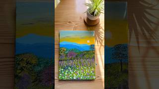 Acrylic landscape painting [upl. by Eicnahc]