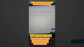 HP1005 Printer Driver Official Link [upl. by Haleemak510]