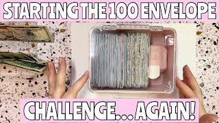 STARTING THE 100 ENVELOPE CHALLENGE AGAIN  How I plan to SAVE and Complete 100 Envelope Challenge [upl. by Namdor616]