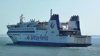 Brittany Ferries  Barfleur leaving Portsmouth [upl. by Ingvar]