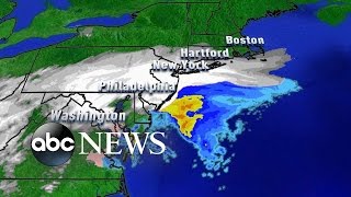 Snow Shuts Down Washington DC New York City [upl. by Suilmann]