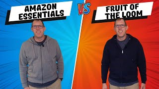 Hoodie Comparison Amazon Essentials vs Fruit of the Loom Eversoft [upl. by Naggem]