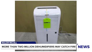 Twomillion dehumidifiers recalled [upl. by Bartko]