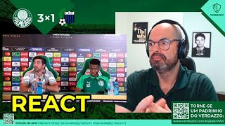 REACT  Coletiva Abel Ferreira  Palmeiras 3x1 LiverpoolURU [upl. by Viridi]