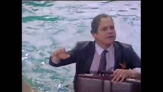 Cliff Barnes Ken Kercheval is pushed into pool in business suit in Dallas [upl. by Pattani915]