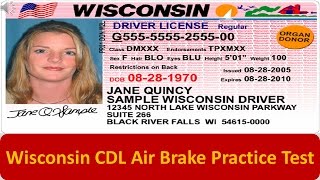 Wisconsin CDL Air Brake Practice Test [upl. by Heti]