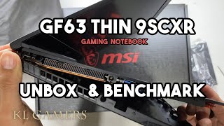 msi Gaming Notebook GF63 Thin 9SCXR Unbox and Benchmark 2020 [upl. by Dehsar]