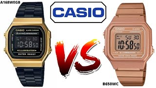 quotCASIOquot A168WEGB GOLD VS B650WC ROSE GOLD  REVIEW WHICH ONE YOUR CHOICE  UNISEX WATCHES [upl. by Ennirak]