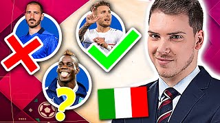 CHI AVREI CONVOCATO in NAZIONALE per il MONDIALE QATAR 2022   LA MIA ITALIA che non vedremo MAI [upl. by Debbie354]