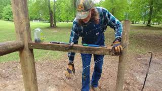 Bracing a Corner Fence Post [upl. by Eimmis104]