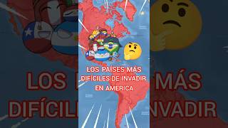 LOS PAÍSES MÁS DIFÍCILES DE INVADIR countryballs mapa curiosidades paises guerra [upl. by Safier471]