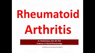 Rheumatoid arthritis Treatment amp clinical pharmacology [upl. by Nedyarb15]