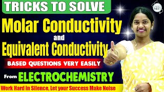 Test yourself Questions on Tricks to Solve Molar amp Equivalent Conductivity QuestionsKomali MamNEET [upl. by Sasha]