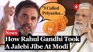 quotBest Jalebi But PMquot Congress Leader Rahul Gandhi Explains Haryanas Situation Using Jalebi Box [upl. by Ahsieki]