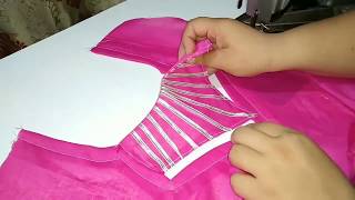 Very Graceful party Wear neck design Cutting and Stitching in Hindi Simple Method [upl. by Borroff]