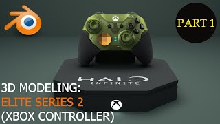 Halo Infinite  Xbox Elite Series 2 Controller  3D Modeling Part  1 of 3 [upl. by Schmitt216]