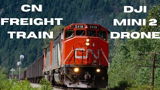 4k  CN Freight train  from above DJI Mini 2 Drone 🚆 [upl. by Brathwaite]