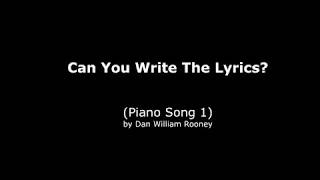 Songwriters Backing Track Piano Song 1 [upl. by Nyla112]