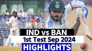 IND vs BAN 1st Test Day 2 Highlights Full Highlights Ind Vs Ban 1st Test Day 2 Full Highlights [upl. by Shaffert]