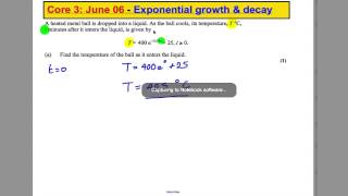 Core 3 Past Paper Questions  Exponential growth  decay [upl. by Giule663]