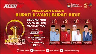 DEBAT KANDIDAT CALON BUPATI DAN WAKIL BUPATI KABUPATEN PIDIE 2024 AcehTVLiveStreaming [upl. by Ynavoj]