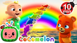 Learn Colors with Baby Sharks Family🎨 CoComelon Kids Songs amp Nursery Rhymes [upl. by Enimaj218]