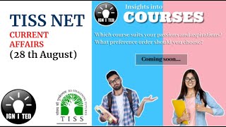 28th August MCQs for TISS NET Insight into courses [upl. by Imeka686]