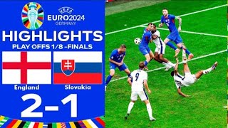 Inghilterra  Slovacchia 21 dts gol e highlights euro 2024 [upl. by Cornell]