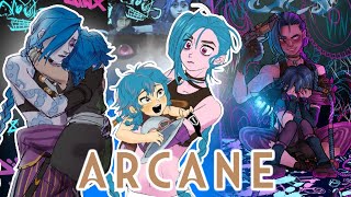 Arcane React to Jinx x Isha  Gacha React [upl. by Alyahsat875]