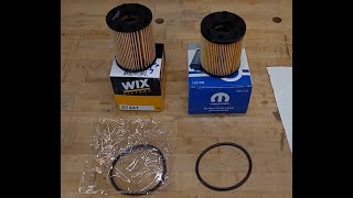 FIAT 14T oil filters  Wix vs Mopar [upl. by Llerdnad]